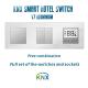 Hotel KNX Wall Switch Aluminum / Plastic Material For Controlling Lamp