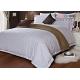 Ripple Satin Design Hotel White Bed Linen 100 Cotton With 300TC 115GSM