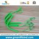 Simple Solid Green Expanding Coil Lanyard W/Economical Carabiner