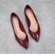 Comfortable Arch Support Flat Heeled Shoes Casual Snake Effect Leather