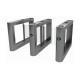 SS316 Acrylic Swing Turnstile Barrier Arms Synchronization For Office Building