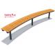200*110*100cm Outdoor Park Benches , Cast Iron Long Solid Exterior Wood Slat Desk