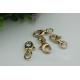 Round shape bottom zinc alloy light gold metal lobster claw snap hook for handbag