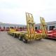 Detachable Gooseneck Low Bed Semi Trailers With Slope For Excavators Bulldozers For Heavy Machines