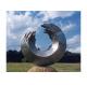Custom Size Modern Garden Metal Art Stainless Steel Circle Sculpture