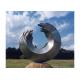 Custom Size Modern Garden Metal Art Stainless Steel Circle Sculpture