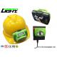 ABS / PC LED Miners Cap Lamp 13000lux Support USB Fast Charge With OLED Screen