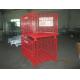 Epoxy Powder Coating Painting Red Wire Mesh Container Heavy Weight 2000lbs Loaded