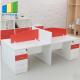 Fashion 60mm Thickness Office Furniture Partitions / Staff Cubicle Workstation