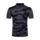 Camo Print Patchwork Lapel OEM T Shirts 270gsm Spring Summer Polo Outfit Men