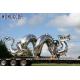 Customized Large Stainless Steel Dragon Sculpture Outdoor Metal Decoration