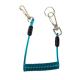 Clear Lake Blue Steel Wire Coiled Cable Lanyard For Working At Height