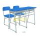 Metal Material Double Student Desk And Chair Set For Middle School Classroom