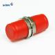 Round Head FC Fiber Optic Adapter Accessory Red Plastic Jacket