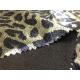 Gold Leopard Suede Fabric / Imitation Leather Fabric 0.35mm Thickness
