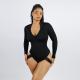 V Neck Shapewear Body Shaper Bodysuit for Women 2023 Size S-3XL Knitted Weaving Method