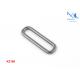 Round Shape Rectangle D Ring , Shiny Silver Metal Bag Accessories For Bag Making