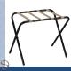 Bedroom Luggage Stand / Folding Round Tube Luggage Rack / Hotel Black Luggage Rack / Folding Straight Leg with 4 Str