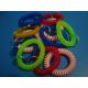 Colorful plastic spiral coil wrist band key ring chain small order quantity accepted coils