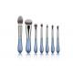 7 Piece Makeup Brush Travel Set With Eggplant Shape Handle