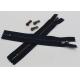 Black Tape Extra Long Invisible Zipper , Women Dress Closed Ended Metal Zips