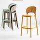 OEM ODM Molded Plastic Counter Stool Orange Black Plastic Bar Stools