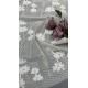 Customized Corded Embroidered Lace Fabric Elegent Leafy Embroidery Fabric