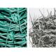 Green Pvc Coated Decorative Barbed Wire With 4 Points 2 Strand Braid