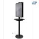 Black Double Sided Poster With 6 Wire Charger Port , Mobile Phone Charging Station