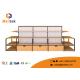 Customized Wooden Retail Displays Wooden Display Wall Shelves Stainless Steel Frame