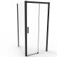 Stainless Steel, Matte Black Color,Sliding Door With Side Panel