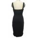 Cotton Material Custom Womens Dresses Black Color Sleeveless Short Dress