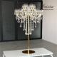 ZT-325G Gorgeous 15 arms gold crystal candelabra wedding table decorations centerpieces