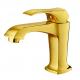 Light Gold Wash Basin Faucet One Handle Lavatory Faucet  Leak Resistant