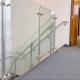 Indoor Staircase Post Glass Railing Custom Handrail Sizes With 12mm Tempered Glass