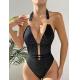 Solid Pattern Ladies One Piece Swimsuit With Medium Thickness And Women 1 Piece Bathing Suits