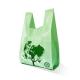 Custom Logo Compostable Biodegradable Shopping Bag T Shirt 100micron