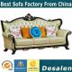 B02 wooden carved Luxury home furniture Royal genuine leather sofa set. 1+2+3 seater combination sectional sofa