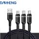Cotton Braided USB 2.0 Charging Cable Type C 3.5A Fast Charging Cables