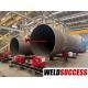 80T Capacity Rotator For Wind Tower Welding Controlled By Remote Hand Control And Foot Pedal