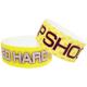 Yellow Orange Custom Paper Wristbands For Events Synthetic Security