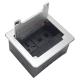 Clamshell hidden table mounted socket box for office table