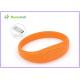 Orange Bracelet USB flash drive wristband silicone usb flash memory wristband usb flash disk