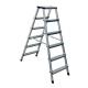 GS Outdoor Silver Multipurpose Aluminium Foldable Ladder  2x6 Steps
