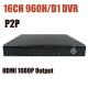 H.264 Standalone CCTV DVR 16 Channel Full 960H D1 High quality Video Surveillance 16CH 1080P ooutput P2P DVR Recorder