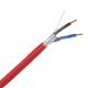 Drain Wire 1/0.5tc mm Red Flexible Fire Alarm Cable 2C1.0mm2 Shield Pair for ExactCables