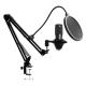 T20 V800 4lbs Desktop Mic Stand With Pop Filter , Usb Microphone With Stand