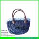 LUDA navy blue bags lady's small straw bag paper string crochet bag