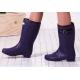 Women fashion purple rain boots，waterproof hunting boots pvc Gumboots