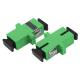 SC Type Flange Fiber Optic Adapters Simplex APC Low Insertion Loss